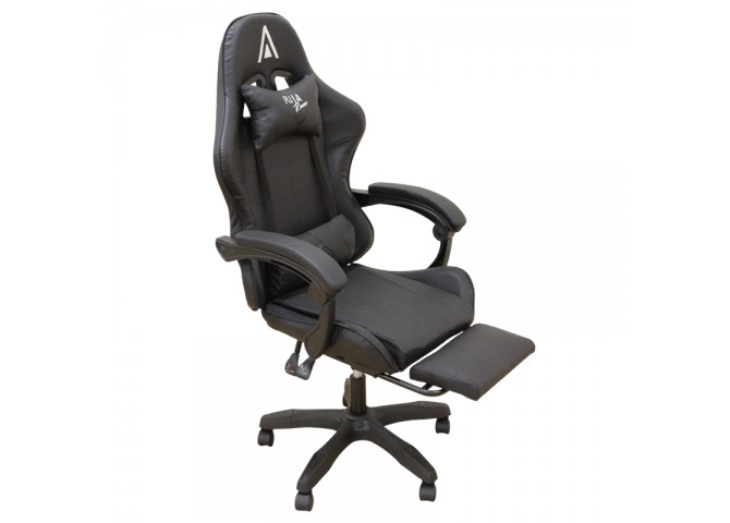 A9950 ΜΑΥΡΟ PVC ΠΟΛΥΘΡΟΝΑ GAMING/ΜΕ ΥΠΟΠΟΔΙΟ 61Χ62Χ45-118/54-127εκ.