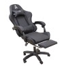 A9950 ΜΑΥΡΟ PVC ΠΟΛΥΘΡΟΝΑ GAMING/ΜΕ ΥΠΟΠΟΔΙΟ 61Χ62Χ45-118/54-127εκ.