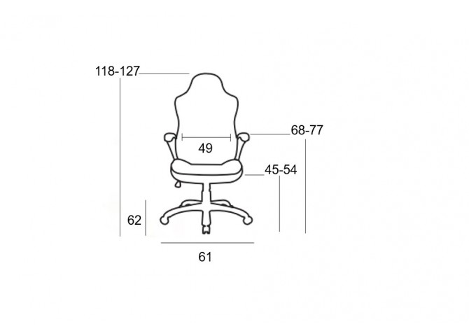 A9950 ΜΑΥΡΟ PVC ΠΟΛΥΘΡΟΝΑ GAMING/ΜΕ ΥΠΟΠΟΔΙΟ 61Χ62Χ45-118/54-127εκ.
