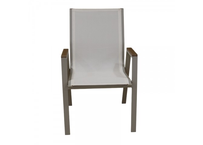 SELBY CAPPUCCINO/WHITE TEXT ΜΕΤΑΛΛΙΚΗ ΠΟΛ/ΝΑ 56Χ64Χ90εκ.