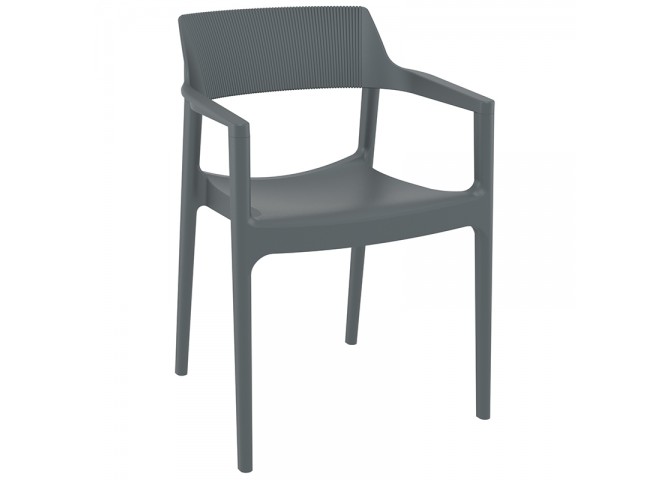 TULUM DARK GREY ΠΟΛΥΘΡΟΝΑ ΠΟΛ/ΝΙΟΥ 55X52X79εκ.