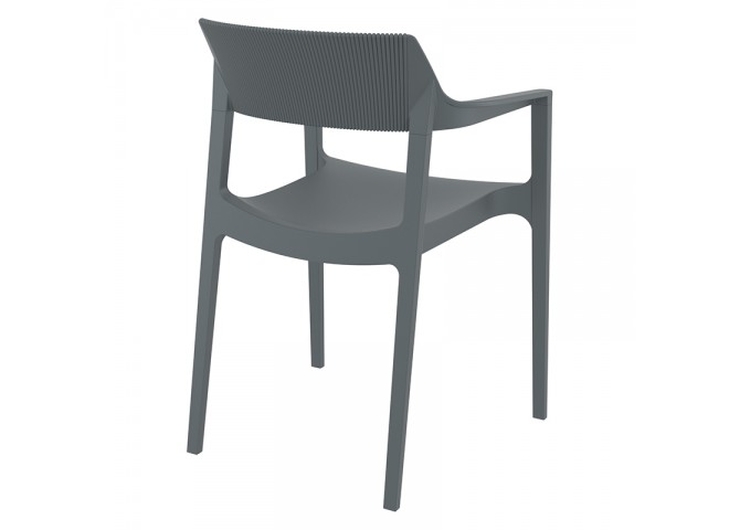 TULUM DARK GREY ΠΟΛΥΘΡΟΝΑ ΠΟΛ/ΝΙΟΥ 55X52X79εκ.