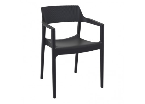 TULUM BLACK ΠΟΛΥΘΡΟΝΑ ΠΟΛ/ΝΙΟΥ 55X52X79εκ.