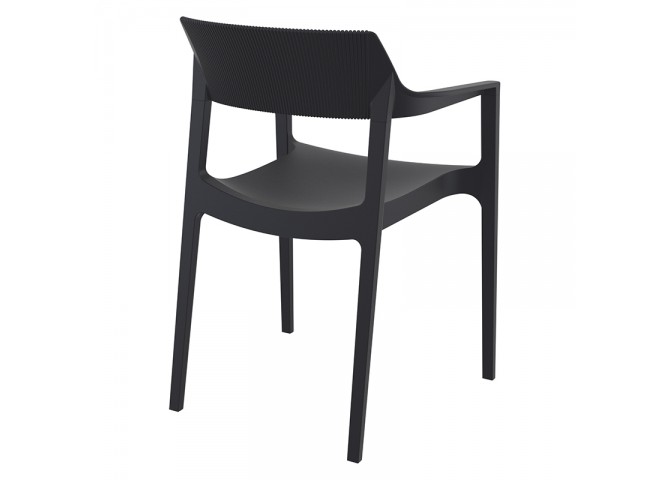 TULUM BLACK ΠΟΛΥΘΡΟΝΑ ΠΟΛ/ΝΙΟΥ 55X52X79εκ.