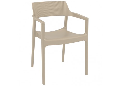 TULUM TAUPE ΠΟΛΥΘΡΟΝΑ ΠΟΛ/ΝΙΟΥ 55X52X79εκ.