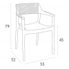 TULUM TAUPE ΠΟΛΥΘΡΟΝΑ ΠΟΛ/ΝΙΟΥ 55X52X79εκ.