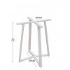 BISTRO 60X60X72εκ. WHITE ΒΑΣΗ ΜΕΤΑΛΛΙΚΗ ΜΕ ΡΕΓ/ΡΟΥΣ