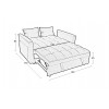 WIND GREY ΥΦΑΣΜΑ ΚΑΝΑΠΕΣ/ΚΡΕΒΑΤΙ 140X85X82εκ.