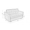 WIND GREY ΥΦΑΣΜΑ ΚΑΝΑΠΕΣ/ΚΡΕΒΑΤΙ 140X85X82εκ.