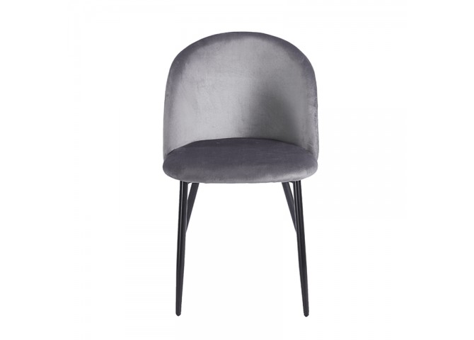 RIO GREY VELVET ΥΦΑΣΜΑ ΚΑΡΕΚΛΑ ΜΕΤΑΛΛΙΚΗ 50X52X81εκ.