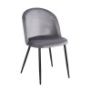 RIO GREY VELVET ΥΦΑΣΜΑ ΚΑΡΕΚΛΑ ΜΕΤΑΛΛΙΚΗ 50X52X81εκ.