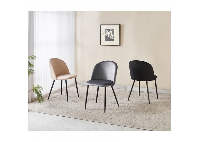 RIO BLACK VELVET ΥΦΑΣΜΑ ΚΑΡΕΚΛΑ ΜΕΤΑΛΛΙΚΗ 50X52X81εκ.