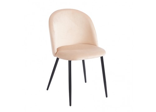 RIO BEIGE VELVET ΥΦΑΣΜΑ ΚΑΡΕΚΛΑ ΜΕΤΑΛΛΙΚΗ 50X52X81εκ.
