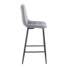 NORA GREY VELVET ΥΦΑΣΜΑ 65εκ. ΣΚΑΜΠΟ ΜΕΤΑΛΛΙΚΟ 45X41X65-99εκ.