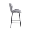 DYLAN GREY VELVET ΥΦΑΣΜΑ 65εκ. ΣΚΑΜΠΟ ΜΕΤΑΛΛΙΚΟ 46X45X65-95εκ.