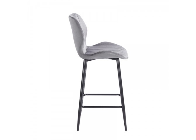 DYLAN GREY VELVET ΥΦΑΣΜΑ 65εκ. ΣΚΑΜΠΟ ΜΕΤΑΛΛΙΚΟ 46X45X65-95εκ.