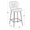 DYLAN GREY VELVET ΥΦΑΣΜΑ 65εκ. ΣΚΑΜΠΟ ΜΕΤΑΛΛΙΚΟ 46X45X65-95εκ.