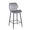 DYLAN GREY VELVET ΥΦΑΣΜΑ 65εκ. ΣΚΑΜΠΟ ΜΕΤΑΛΛΙΚΟ 46X45X65-95εκ.