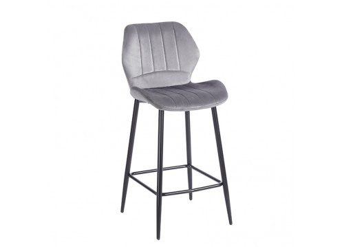 DYLAN GREY VELVET ΥΦΑΣΜΑ 65εκ. ΣΚΑΜΠΟ ΜΕΤΑΛΛΙΚΟ 46X45X65-95εκ.