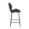 DYLAN BLACK VELVET ΥΦΑΣΜΑ 65εκ. ΣΚΑΜΠΟ ΜΕΤΑΛΛΙΚΟ 46X45X65-95εκ.