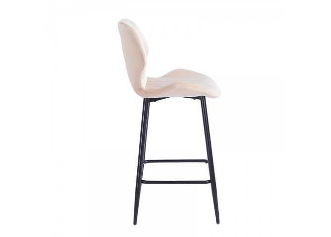 DYLAN BEIGE VELVET ΥΦΑΣΜΑ 65εκ. ΣΚΑΜΠΟ ΜΕΤΑΛΛΙΚΟ 46X45X65-95εκ.