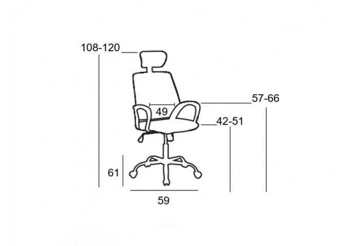A9951 ΜΑΥΡΗ ΠΟΛΥΘΡΟΝΑ ΓΡΑΦΕΙΟΥ 59X61X42-108/51-120εκ.