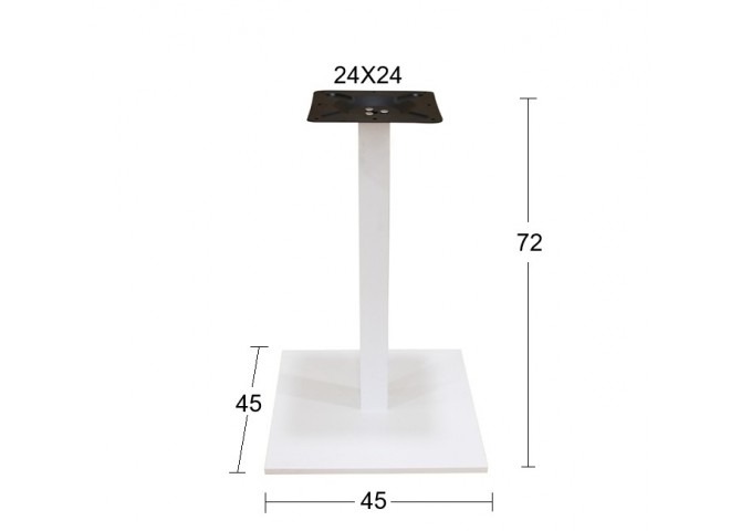 FLAT PROMO ΛΕΥΚΗ 45Χ45Χ72εκ.(Π/Ρ)ΒΑΣΗ ΜΕΤΑΛΛΙΚΗ ΜΕ ΡΕΓ/ΡΟΥΣ