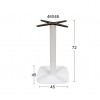 FLAT-S ΛΕΥΚΗ 45Χ45Χ72εκ.(Σ)ΒΑΣΗ ΜΕΤΑΛΛΙΚΗ 11.6kg