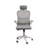 A9935 WHITE/GREY MESH ΚΑΡΕΚΛΑ ΓΡΑΦΕΙΟΥ 62Χ64Χ42-114/52-125εκ.