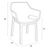DORA DARK GREY ΠΟΛΥΘΡΟΝΑ ΠΟΛ/ΝΙΟΥ 58X59X80εκ.