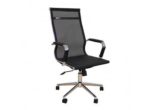 A9954 ΜΑΥΡΟ PU/MESH ΠΟΛΥΘΡΟΝΑ ΓΡΑΦΕΙΟΥ 53X58X46-105/55-115εκ.