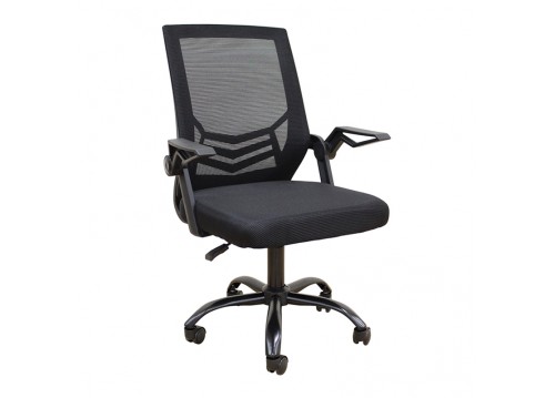 A1830 ΜΑΥΡΟ/ΜΑΥΡΟ MESH ΠΟΛ/ΝΑ ΓΡΑΦΕΙΟΥ 62X54X44-91/53-100εκ.
