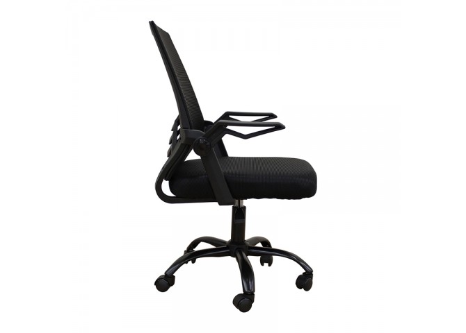 A1830 ΜΑΥΡΟ/ΜΑΥΡΟ MESH ΠΟΛ/ΝΑ ΓΡΑΦΕΙΟΥ 62X54X44-91/53-100εκ.