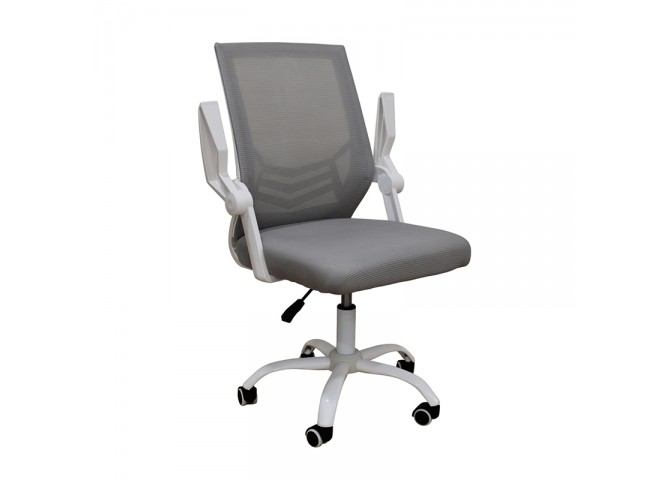 A1830 ΛΕΥΚΟ/ΓΚΡΙ MESH ΠΟΛΥΘΡΟΝΑ ΓΡΑΦΕΙΟΥ 62X54X44-91/53-100εκ.