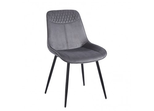 TEREA GREY VELVET ΥΦΑΣΜΑ ΚΑΡΕΚΛΑ ΜΕΤΑΛΛΙΚΗ 51X58X87εκ.