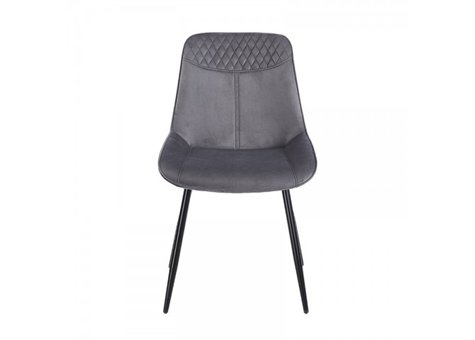 TEREA GREY VELVET ΥΦΑΣΜΑ ΚΑΡΕΚΛΑ ΜΕΤΑΛΛΙΚΗ 51X58X87εκ.