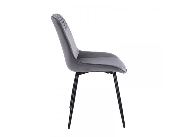 TEREA GREY VELVET ΥΦΑΣΜΑ ΚΑΡΕΚΛΑ ΜΕΤΑΛΛΙΚΗ 51X58X87εκ.