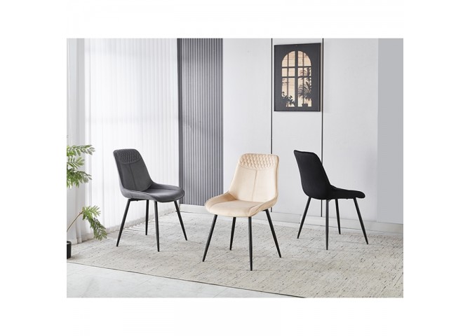 TEREA BLACK VELVET ΥΦΑΣΜΑ ΚΑΡΕΚΛΑ ΜΕΤΑΛΛΙΚΗ 51X58X87εκ.