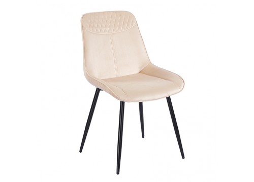TEREA BEIGE VELVET ΥΦΑΣΜΑ ΚΑΡΕΚΛΑ ΜΕΤΑΛΛΙΚΗ 51X58X87εκ.