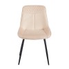 TEREA BEIGE VELVET ΥΦΑΣΜΑ ΚΑΡΕΚΛΑ ΜΕΤΑΛΛΙΚΗ 51X58X87εκ.