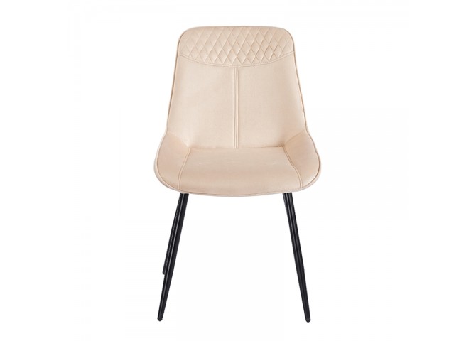 TEREA BEIGE VELVET ΥΦΑΣΜΑ ΚΑΡΕΚΛΑ ΜΕΤΑΛΛΙΚΗ 51X58X87εκ.