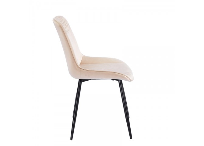 TEREA BEIGE VELVET ΥΦΑΣΜΑ ΚΑΡΕΚΛΑ ΜΕΤΑΛΛΙΚΗ 51X58X87εκ.