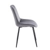 SILVIA GREY VELVET ΥΦΑΣΜΑ ΚΑΡΕΚΛΑ ΜΕΤΑΛΛΙΚΗ 51X58X87εκ.