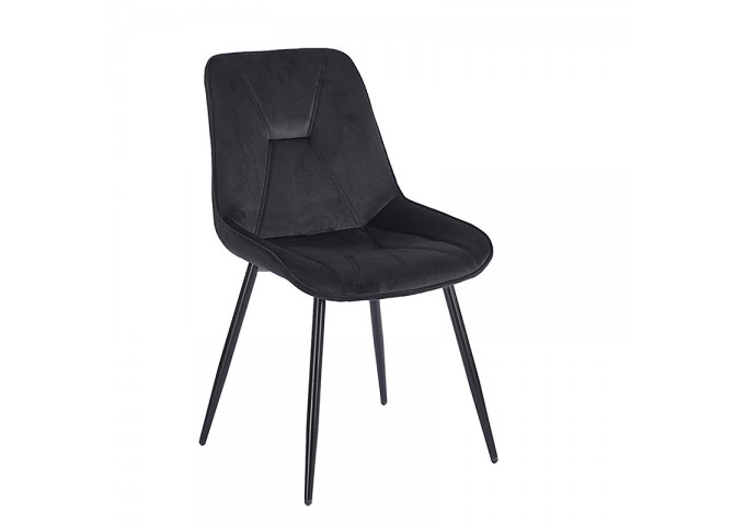 SILVIA BLACK VELVET ΥΦΑΣΜΑ ΚΑΡΕΚΛΑ ΜΕΤΑΛΛΙΚΗ 51X58X87εκ.