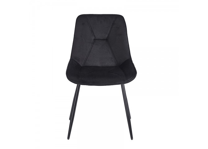 SILVIA BLACK VELVET ΥΦΑΣΜΑ ΚΑΡΕΚΛΑ ΜΕΤΑΛΛΙΚΗ 51X58X87εκ.
