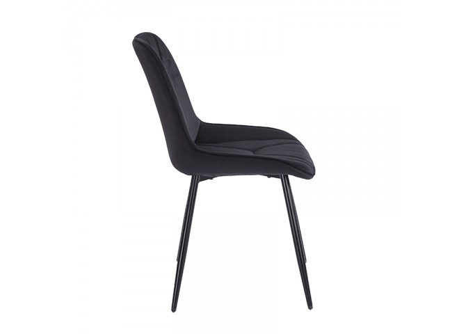 SILVIA BLACK VELVET ΥΦΑΣΜΑ ΚΑΡΕΚΛΑ ΜΕΤΑΛΛΙΚΗ 51X58X87εκ.