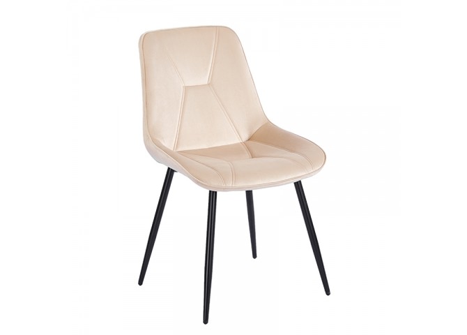 SILVIA BEIGE VELVET ΥΦΑΣΜΑ ΚΑΡΕΚΛΑ ΜΕΤΑΛΛΙΚΗ 51X58X87εκ.