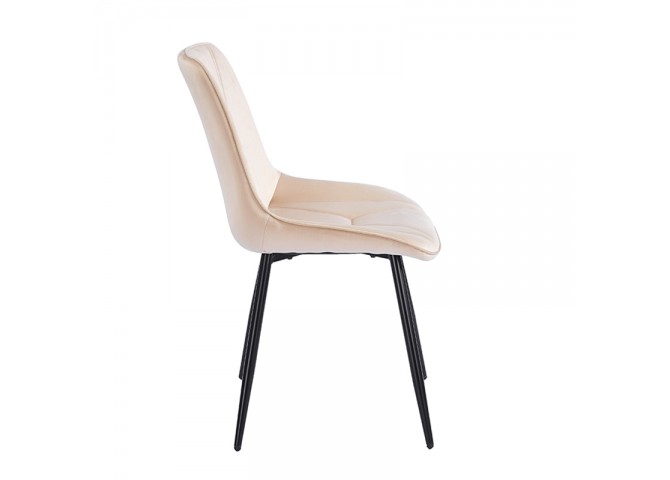 SILVIA BEIGE VELVET ΥΦΑΣΜΑ ΚΑΡΕΚΛΑ ΜΕΤΑΛΛΙΚΗ 51X58X87εκ.