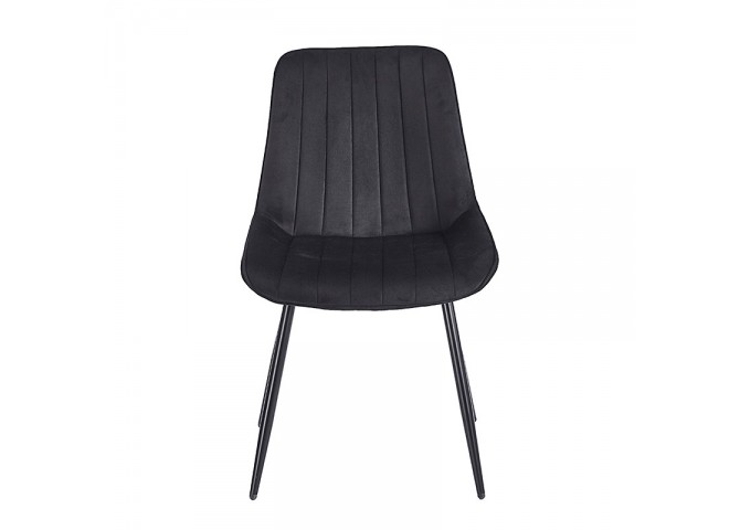 BONY BLACK VELVET ΥΦΑΣΜΑ ΚΑΡΕΚΛΑ ΜΕΤΑΛΛΙΚΗ 51X58X87εκ.
