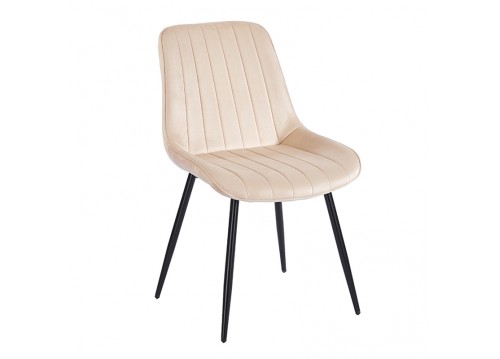 BONY BEIGE VELVET ΥΦΑΣΜΑ ΚΑΡΕΚΛΑ ΜΕΤΑΛΛΙΚΗ 51X58X87εκ.
